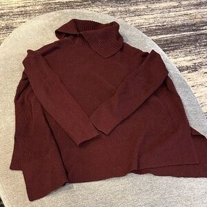 All Saints Deep Burgundy Knit Sweater